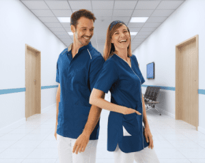 ehpad vêtement de travail homme femme unisexe couleur unie coloré bicolore maison de retraite