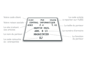 étiquette vêtement marquage