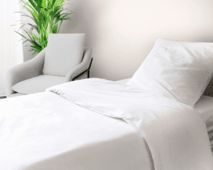 lit hôpital clinique draps linge de lit couleur unie coloré location entretien propre propreté