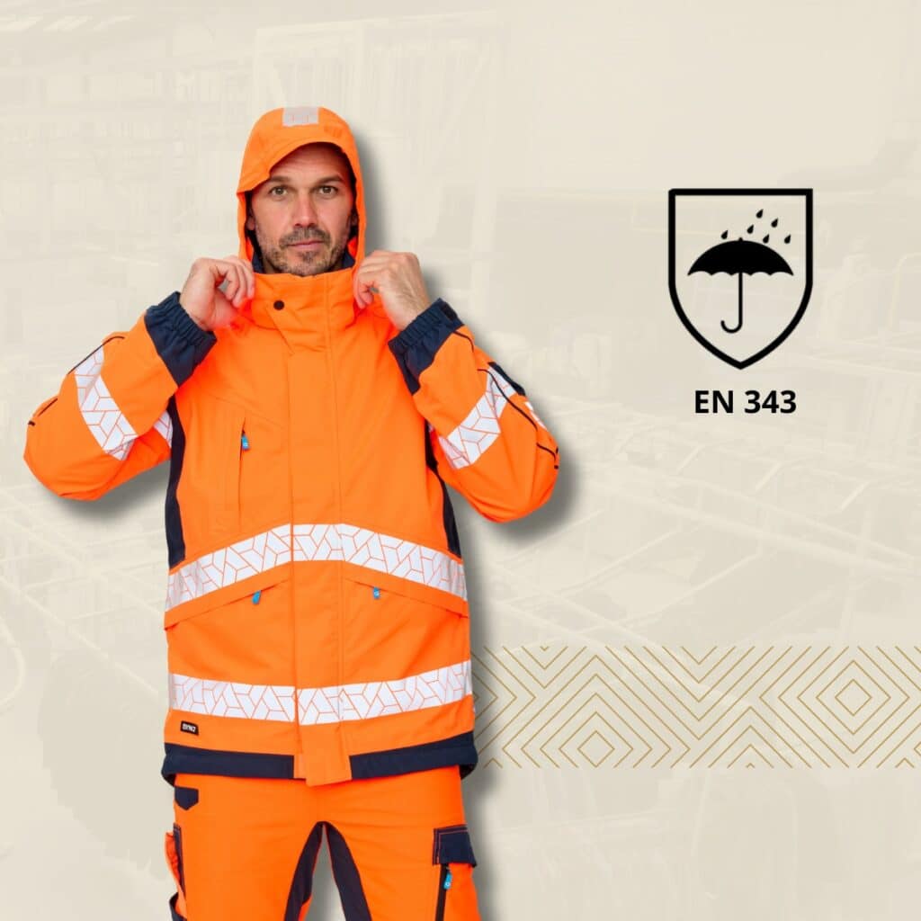 Norme EN 343 : Nos vêtements EPI de protection contre les intempéries